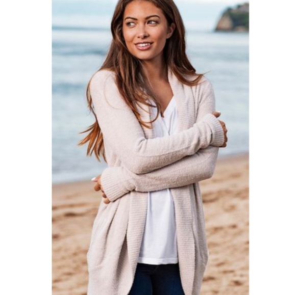Barefoot Dreams Sweaters - Barefoot Dreams CozyChic Lite Circle Cardigan Cream